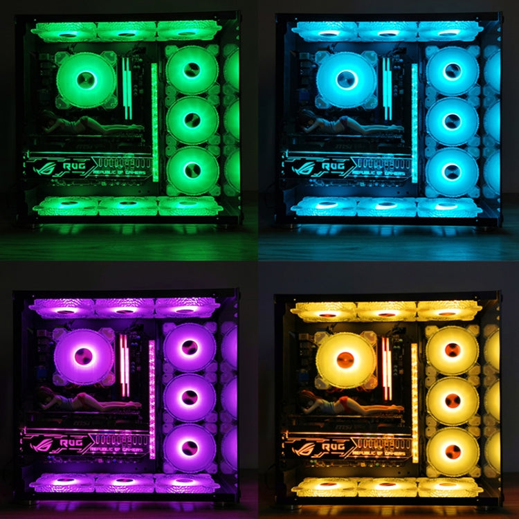 COOLMOON RGB dzesēšanas ventilators 120 mm PWM 6 kontaktu S1 ARGB ventilatori