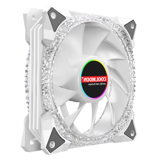 COOLMOON AS2 PWM kontrolēts dzesēšanas ventilators 12 cm divu apertūru datora ūdens dzesēšanas ARGB korpusa ventilators