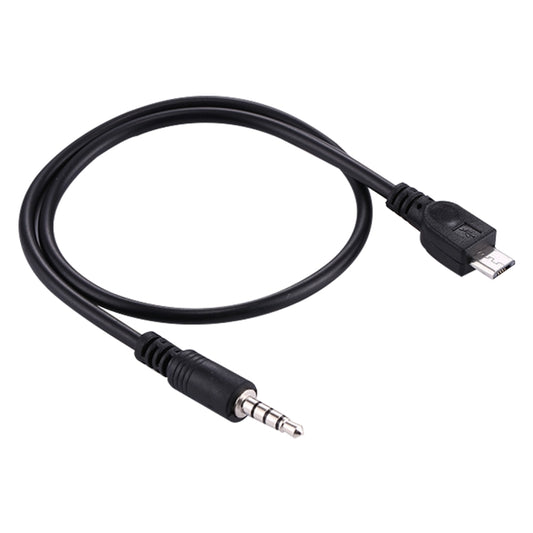 3,5 mm vīriešu un Micro USB vīriešu audio AUX kabelis, garums: aptuveni 40 cm