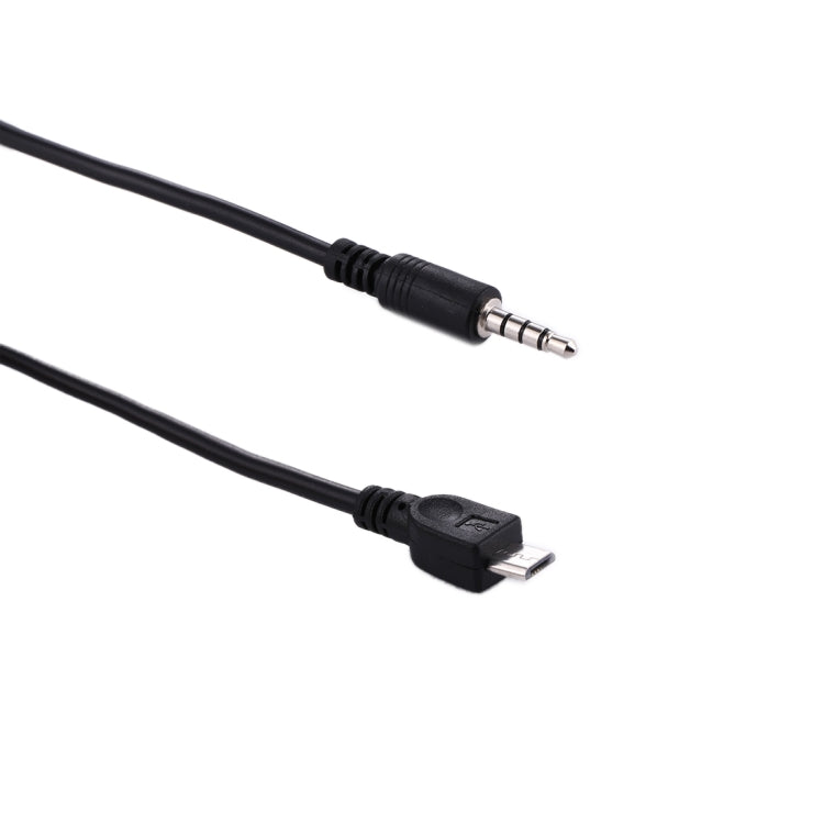 Аудиокабель AUX 3,5 мм «папа» — Micro USB «папа», длина: около 40 см