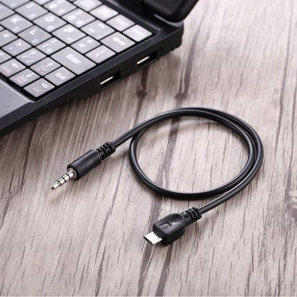 Аудиокабель AUX 3,5 мм «папа» — Micro USB «папа», длина: около 40 см