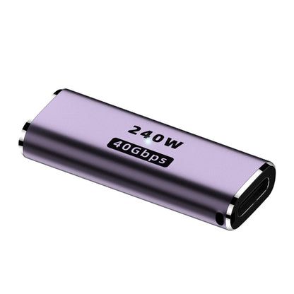 Адаптер USB-C/Type-C (мама) на USB-C/Type-C (мама) 40 Гбит/с, 240 Вт, прямой, с подсветкой
