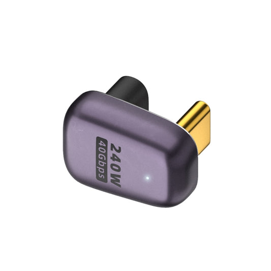 Адаптер USB-C/Type-C (мама) на USB-C/Type-C (папа) 40 Гбит/с, U-типа, 240 Вт, с подсветкой