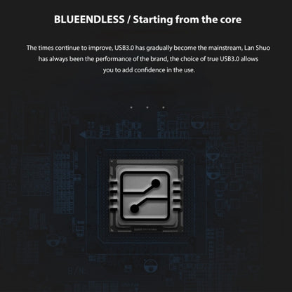 Blueendless U23Q SATA 2.5 inch Micro B Interface HDD Enclosure with USB-C / Type-C to USB-C / Type-C Cable, Support Thickness: 1cm or less
