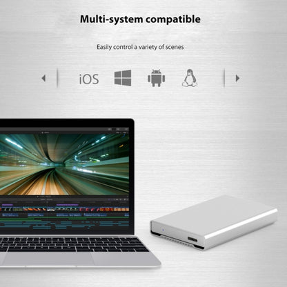 Blueendless U23Q SATA 2.5 inch Micro B Interface HDD Enclosure with USB-C / Type-C to USB-C / Type-C Cable, Support Thickness: 1cm or less
