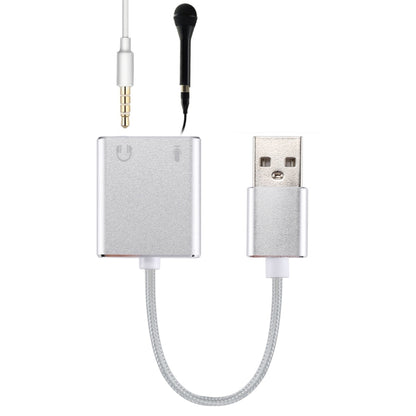 Внешняя виртуальная 7.1-канальная звуковая карта USB с корпусом из алюминиевого сплава и кабелем 13 см для ПК и ноутбука