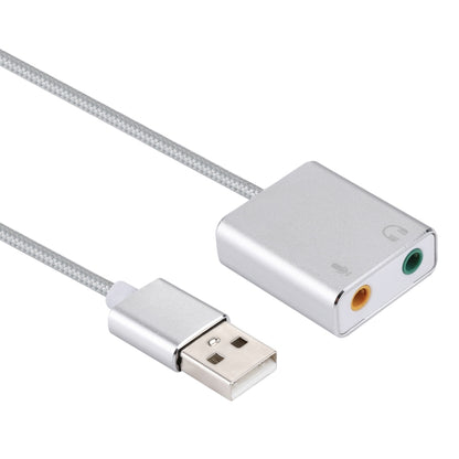 Внешняя виртуальная 7.1-канальная звуковая карта USB с корпусом из алюминиевого сплава и кабелем 13 см для ПК и ноутбука