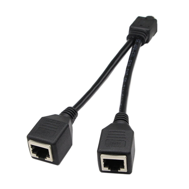 Сетевой адаптер-разветвитель LAN Ethernet CAT5 RJ45 с 1 на 2 розетки, длина кабеля: 25 см