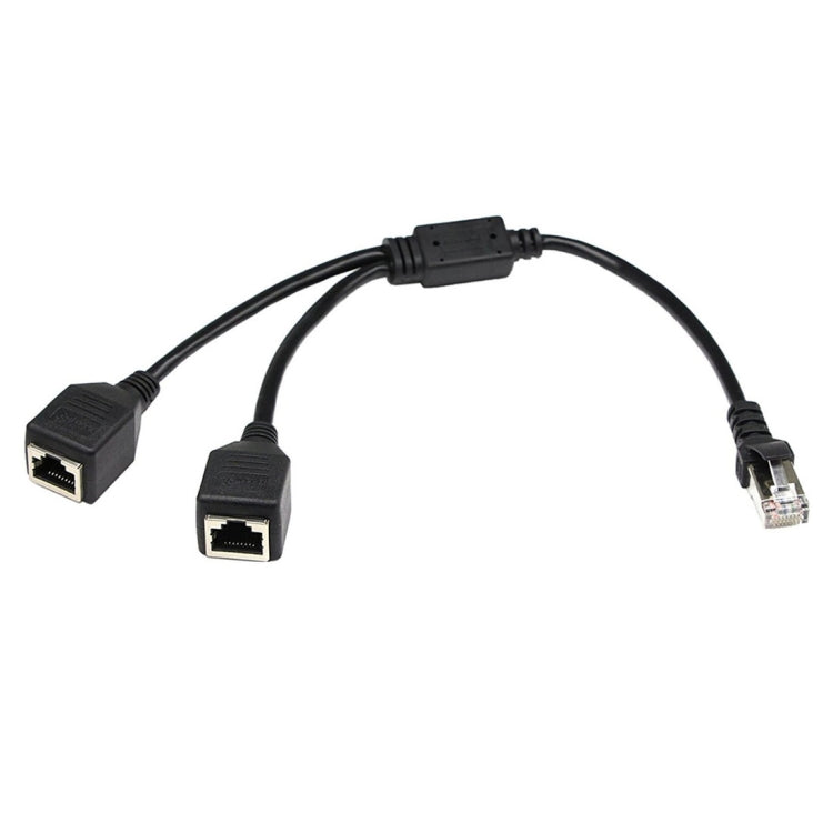 Сетевой адаптер-разветвитель LAN Ethernet CAT5 RJ45 с 1 на 2 розетки, длина кабеля: 25 см