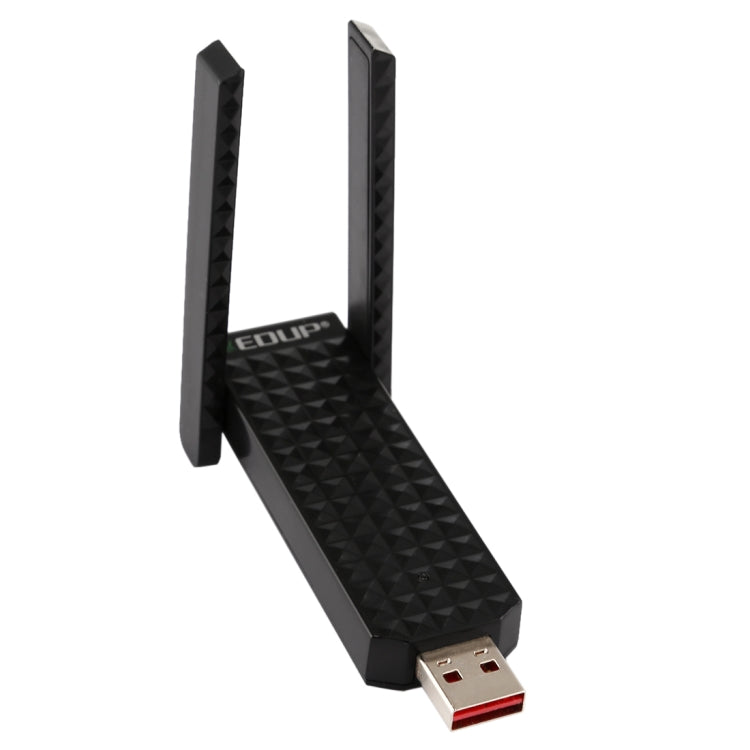 Сетевая карта EDUP EP-AC1625 600 Мбит/с 2,4 ГГц / 5,8 ГГц, двухдиапазонный беспроводной 11AC USB 2.0 с 2 антеннами для ноутбука/ПК