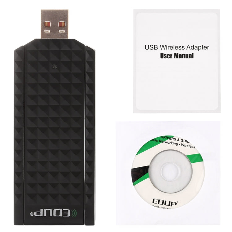 Сетевая карта EDUP EP-AC1625 600 Мбит/с 2,4 ГГц / 5,8 ГГц, двухдиапазонный беспроводной 11AC USB 2.0 с 2 антеннами для ноутбука/ПК