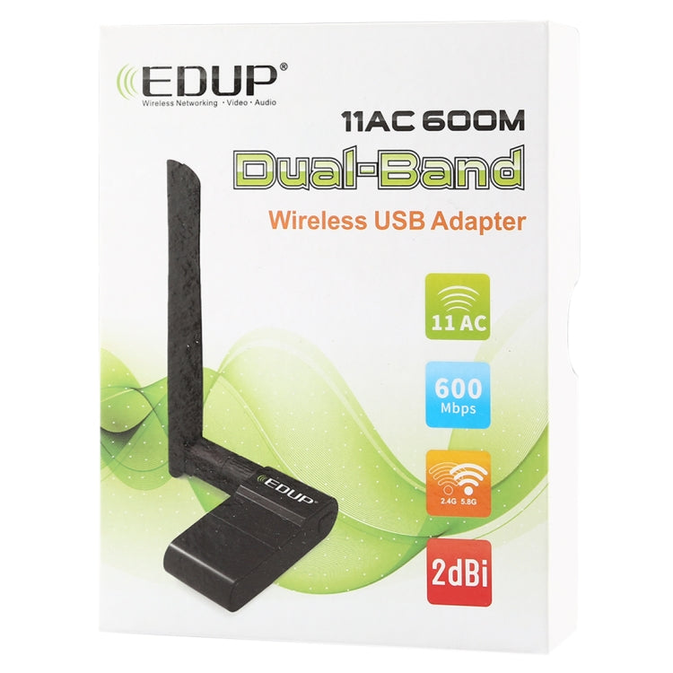 EDUP EP-AC1635 600 Мбит/с двухдиапазонный беспроводной USB Ethernet-адаптер 11AC с антенной 2 дБи для ноутбука/ПК