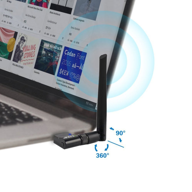 EDUP EP-AC1635 600 Мбит/с двухдиапазонный беспроводной USB Ethernet-адаптер 11AC с антенной 2 дБи для ноутбука/ПК