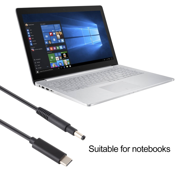 USB-C / C tipa uz 4,8 x 1,7 mm klēpjdatora barošanas uzlādes kabelis, kabeļa garums: aptuveni 1,5 m
