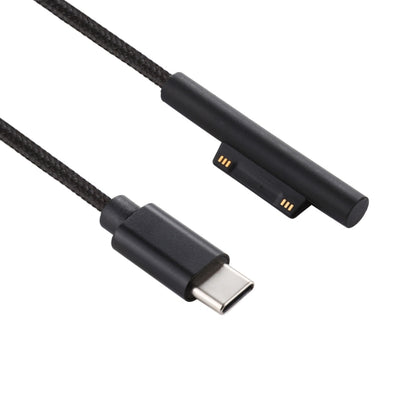 USB-C / Type-C to 6 Pin Nylon Male Power Cable for Microsoft Surface Pro 3 / 4 / 5 / 6 Laptop Adapter, Cable Length: 1.5m