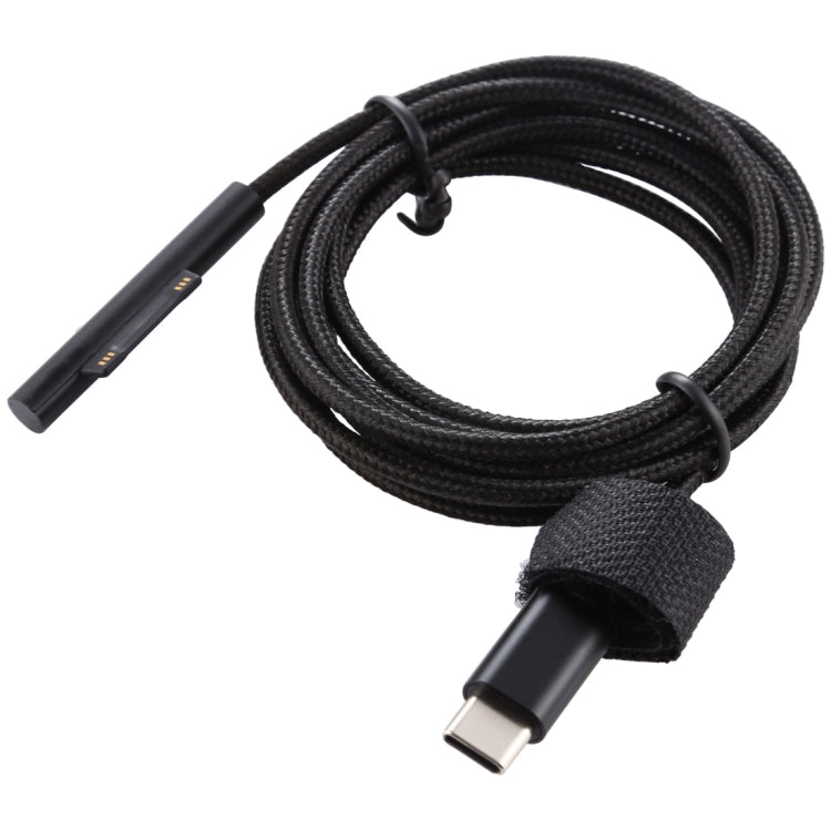 USB-C / Type-C to 6 Pin Nylon Male Power Cable for Microsoft Surface Pro 3 / 4 / 5 / 6 Laptop Adapter, Cable Length: 1.5m