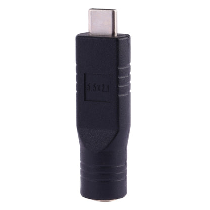 5,5 x 2,1 mm ligzda uz USB-C / C tipa vīriešu spraudņa adaptera savienotājs