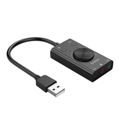 ORICO SC2 Multi-function USB External Driver-free Sound Card with 2 x Headset Ports & 1 x Microphone Port & Volume Adjustment