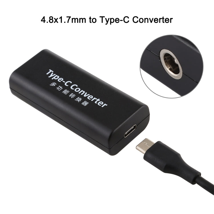Адаптер питания DC 4,8 x 1,7 мм (гнездо) на USB-C/Type-C (гнездо) с кабелем USB-C/Type-C длиной 15 см