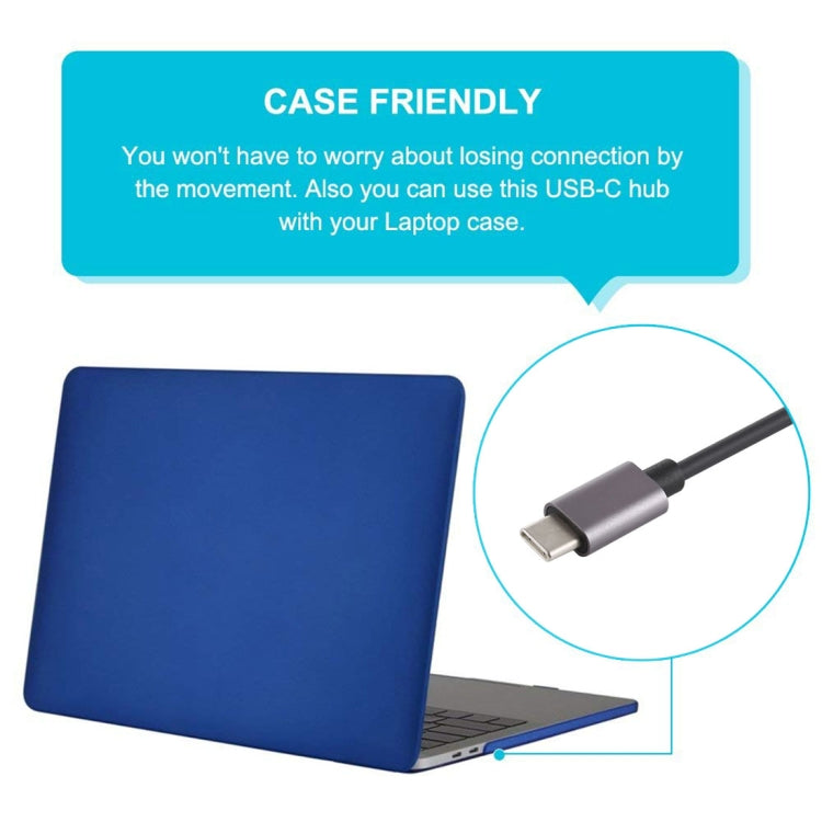 Кардридер T-809B TF + 3 порта USB 3.0 в USB-C/Type-C HUB, длина кабеля: 13 см