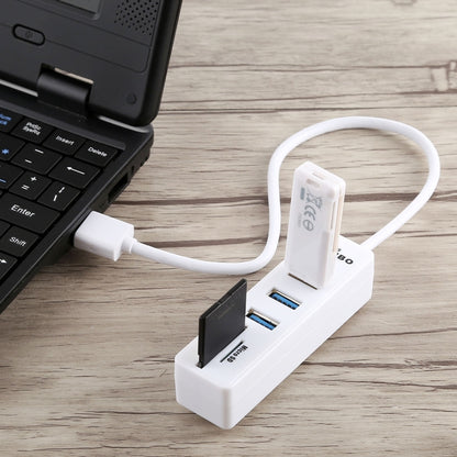 Кардридер TF/SD 2 в 1 + 3 порта USB 3.0 в USB 3.0 HUB, длина кабеля: 26 см