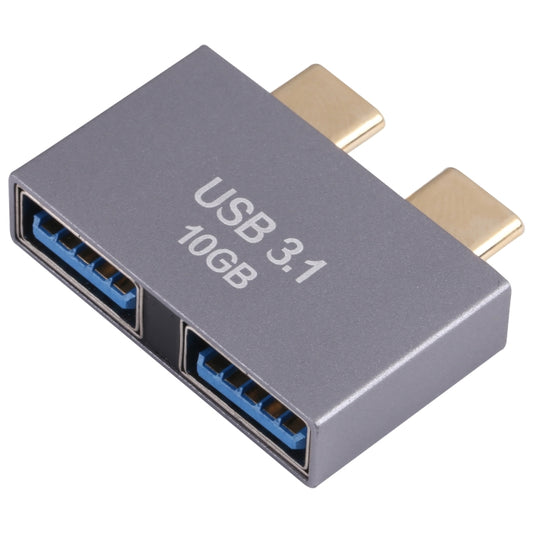 Адаптер 2 x USB (женский) на 2 x USB-C / Type-C (мужской)