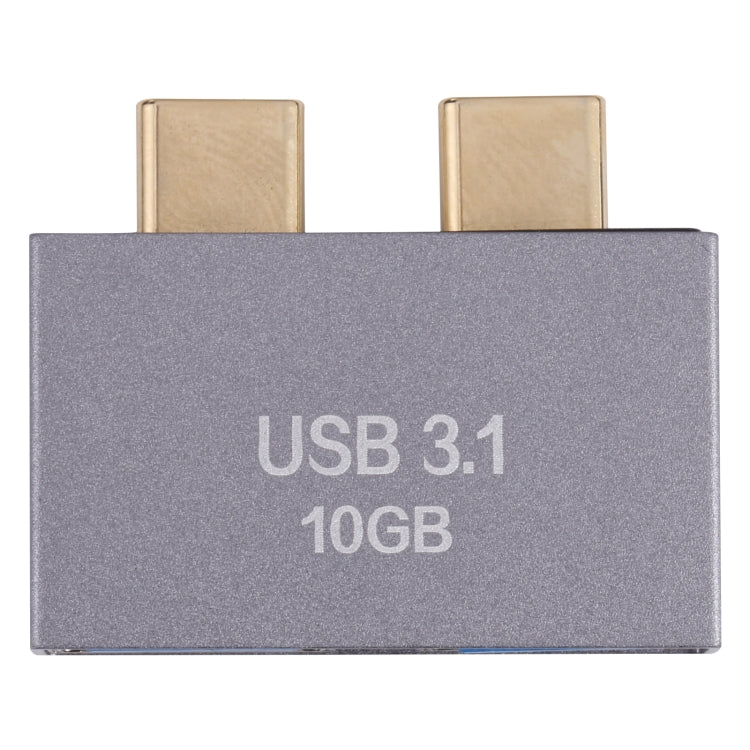 Адаптер 2 x USB (женский) на 2 x USB-C / Type-C (мужской)