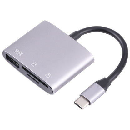 NK-3041 3 в 1 USB-C / Type-C (штекер) - USB (гнездо) + слоты для карт SD / TF OTG-адаптер для чтения карт SD / TF