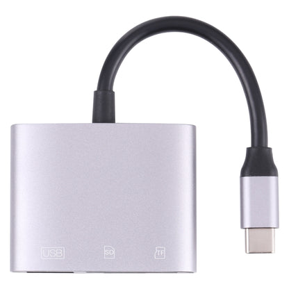 NK-3041 3 в 1 USB-C / Type-C (штекер) - USB (гнездо) + слоты для карт SD / TF OTG-адаптер для чтения карт SD / TF