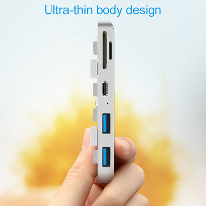 Rocketek For iMac Type-C / USB-C + Dual USB3.0 + SD / TF Multi-function HUB Expansion Dock