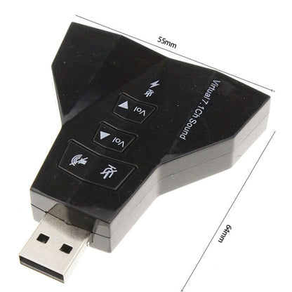 2.1-канальный USB-звуковой адаптер (два USB-микрофона, две USB-гарнитуры)