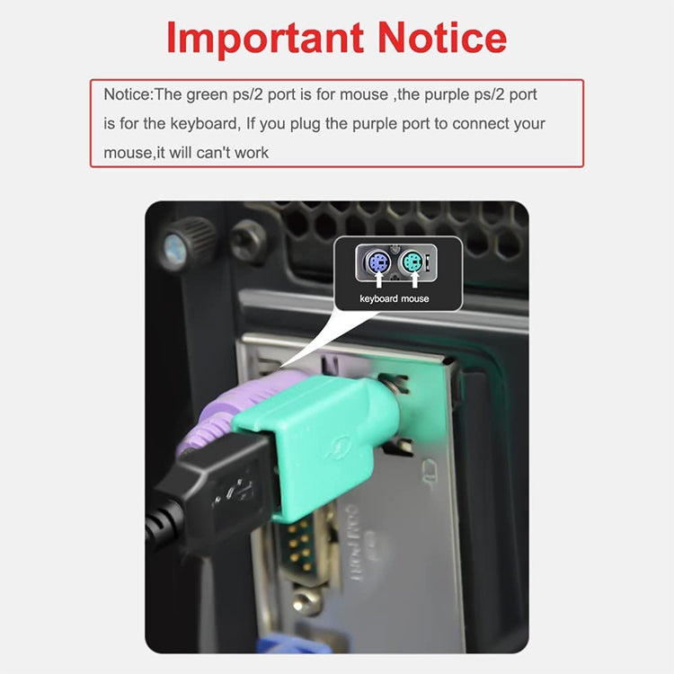 10 шт. переходников USB-гнездо - PS-штекер