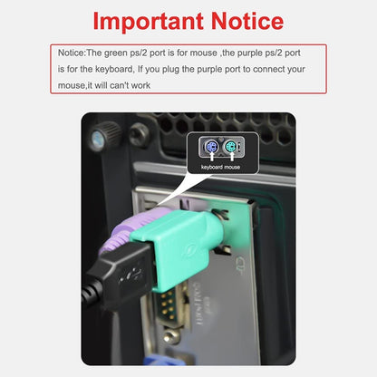 10 шт. переходников USB-гнездо - PS-штекер