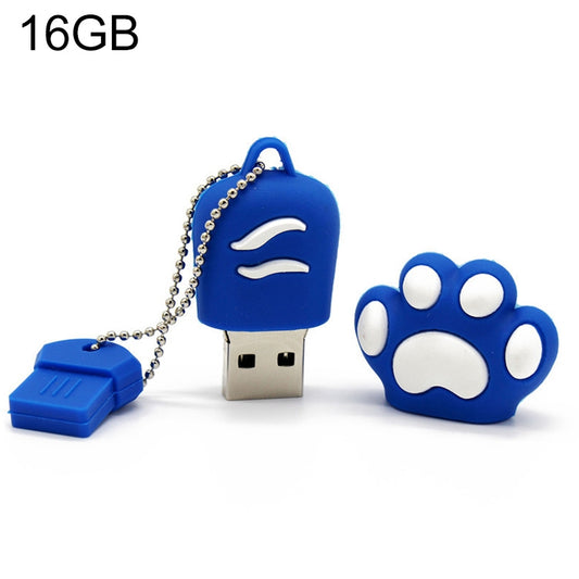 Силиконовый флеш-диск USB 2.0 в форме медвежьей лапы объемом 16 ГБ с защитой от пыли