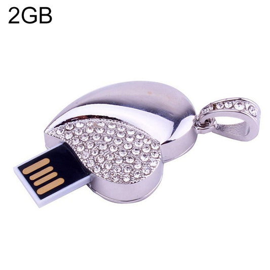 Серебряный USB-флеш-накопитель с бриллиантами в форме сердца, специальный подарок ко Дню святого Валентина
