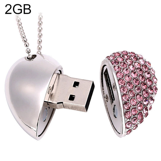 USB-флеш-накопитель с бриллиантами в форме сердца, специальный подарок ко Дню святого Валентина