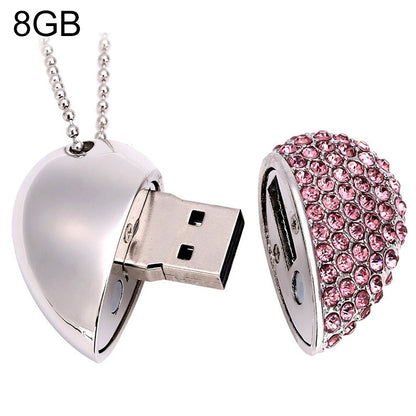 USB-флеш-накопитель с бриллиантами в форме сердца, специальный подарок ко Дню святого Валентина