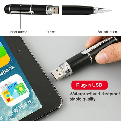 USB-флеш-накопитель 3 в 1 в стиле лазерной ручки, серебристый (8 ГБ)