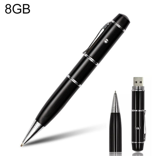 USB-флеш-накопитель 3 в 1 в стиле лазерной ручки, 8 ГБ (черный)
