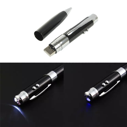 USB-флеш-накопитель 3 в 1 в стиле лазерной ручки, серебристый (16 ГБ)