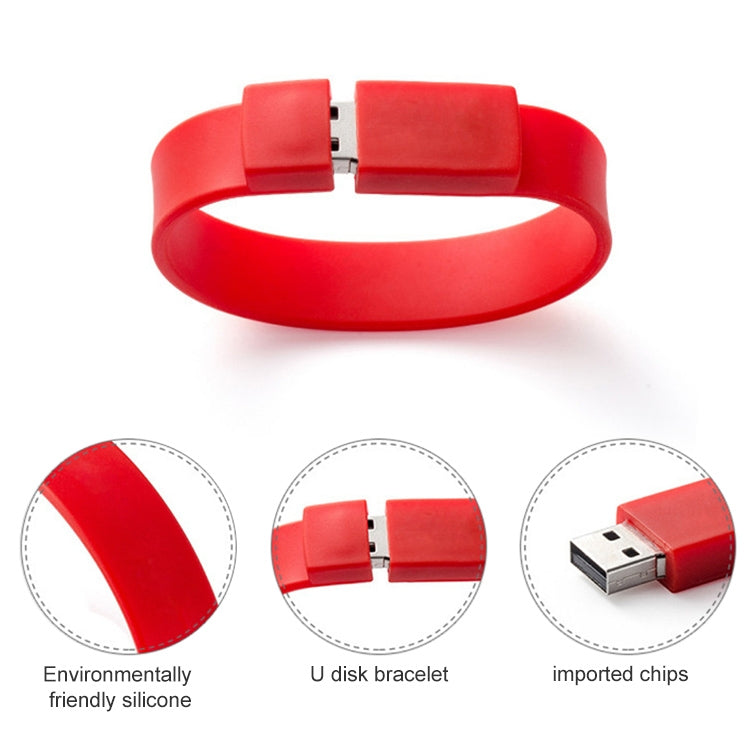 Флеш-диск USB 2.0 с силиконовыми браслетами на 16 ГБ