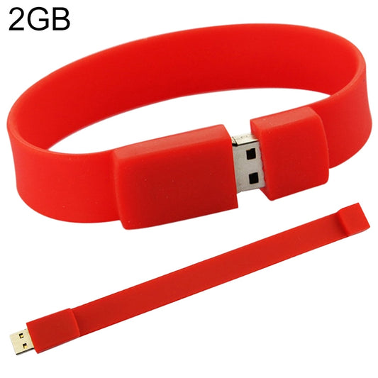2 ГБ силиконовый браслет USB 2.0 флеш-диск