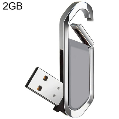 Металлический флеш-диск USB 2.0 в стиле брелока на 2 ГБ (серый)