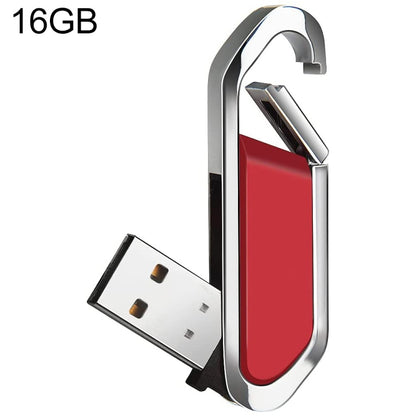 Флеш-накопитель USB 2.0 в стиле металлического брелока на 16 ГБ (красный)