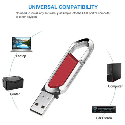 Флеш-накопитель USB 2.0 в стиле металлического брелока на 16 ГБ (красный)