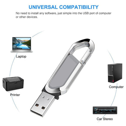 Флеш-накопитель USB 2.0 в металлическом стиле с брелком на 16 ГБ