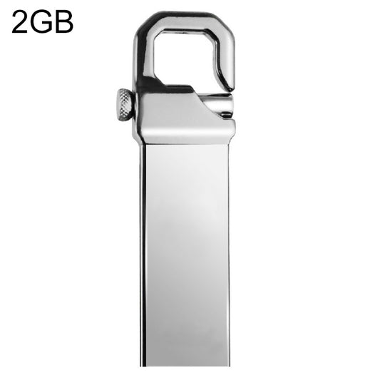 Флеш-накопитель USB 2.0 в металлическом стиле с брелком на 4 ГБ