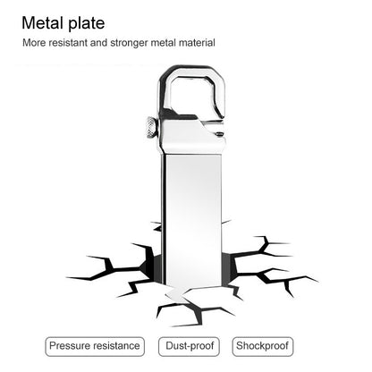 Флеш-накопитель USB 2.0 в металлическом стиле с брелком на 4 ГБ
