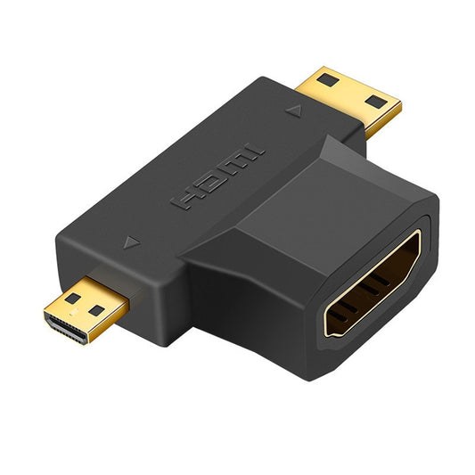 Адаптер 3-в-1 HDMI (женский) на Mini HDMI (мужской) + Micro HDMI (мужской)