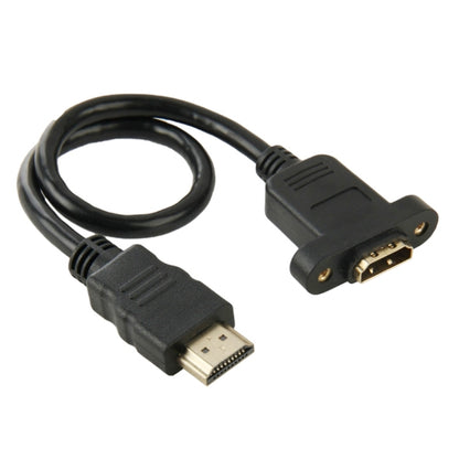 Кабель-адаптер HDMI (тип A) «папа» — HDMI (тип A) «мама» длиной 30 см с 2 отверстиями под винты